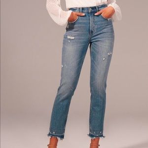 Abercrombie high rise mom jeans